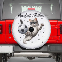 Purrfect Striker Spare Tire Cover Funny Cat Soccer Player Gift