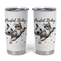 Purrfect Striker Tumbler Cup Funny Cat Soccer Player Gift