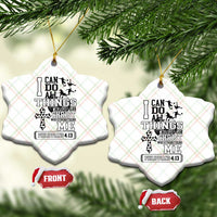 Soccer Christian Gift Ceramic Ornament I Can Do All Things Through Christ