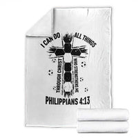 I Can Do All Things Through Christ Throw Blanket Christian Soccer Faith