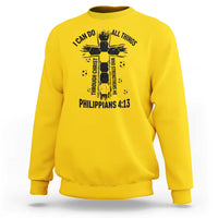 I Can Do All Things Through Christ Sweatshirt Christian Soccer Faith