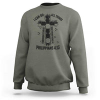 I Can Do All Things Through Christ Sweatshirt Christian Soccer Faith