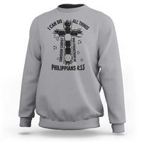 I Can Do All Things Through Christ Sweatshirt Christian Soccer Faith
