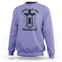 I Can Do All Things Through Christ Sweatshirt Christian Soccer Faith