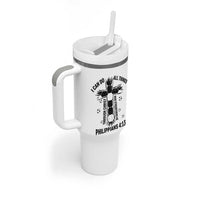 I Can Do All Things Through Christ Tumbler With Handle Christian Soccer Faith