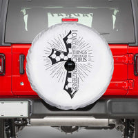 I Can Do All Things Through Christ Spare Tire Cover Christian Soccer Cross Gift