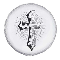 I Can Do All Things Through Christ Spare Tire Cover Christian Soccer Cross Gift