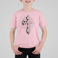 I Can Do All Things Through Christ T Shirt For Kid Christian Soccer Cross Gift