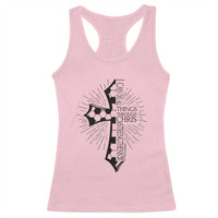 I Can Do All Things Through Christ Racerback Tank Top Christian Soccer Cross Gift
