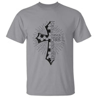 I Can Do All Things Through Christ T Shirt Christian Soccer Cross Gift