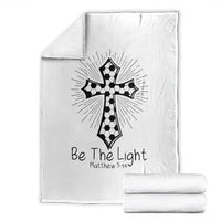 Be The Light Matthew 5 14 Throw Blanket Christian Soccer Faith Gift