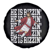 He Is Rizzin Spare Tire Cover Funny Christian Soccer Lover Gift