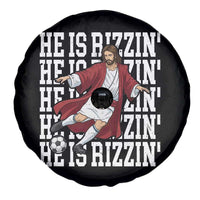 He Is Rizzin Spare Tire Cover Funny Christian Soccer Lover Gift