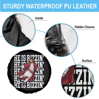 He Is Rizzin Spare Tire Cover Funny Christian Soccer Lover Gift