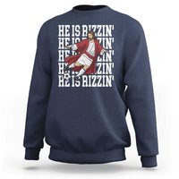 He Is Rizzin Sweatshirt Funny Christian Soccer Lover Gift