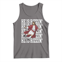 He Is Rizzin Tank Top Funny Christian Soccer Lover Gift