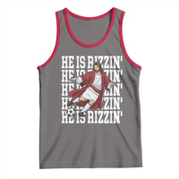 He Is Rizzin Tank Top Funny Christian Soccer Lover Gift