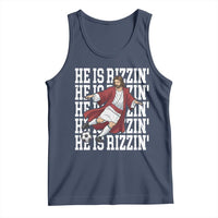 He Is Rizzin Tank Top Funny Christian Soccer Lover Gift