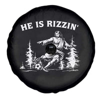 He Is Rizzin Spare Tire Cover Christian Soccer Funny Gift For Believers