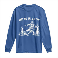 He Is Rizzin Long Sleeve Shirt Christian Soccer Funny Gift For Believers