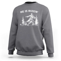 He Is Rizzin Sweatshirt Christian Soccer Funny Gift For Believers