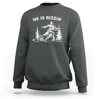 He Is Rizzin Sweatshirt Christian Soccer Funny Gift For Believers