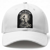 He Is Rizzin Baseball Cap Funny Christian Faith Soccer Player Gift
