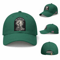 He Is Rizzin Baseball Cap Funny Christian Faith Soccer Player Gift
