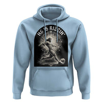 He Is Rizzin Hoodie Funny Christian Faith Soccer Player Gift