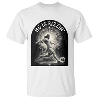 He Is Rizzin T Shirt Funny Christian Faith Soccer Player Gift
