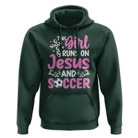 This Girl Runs On Jesus And Soccer Hoodie Christian Soccer Mom