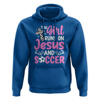This Girl Runs On Jesus And Soccer Hoodie Christian Soccer Mom
