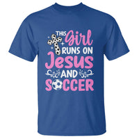 This Girl Runs On Jesus And Soccer T Shirt Christian Soccer Mom