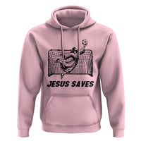 Jesus Saves Hoodie Funny Christian Soccer Goalie
