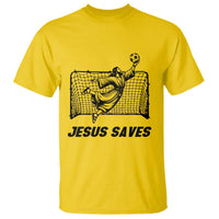 Jesus Saves T Shirt Funny Christian Soccer Goalie