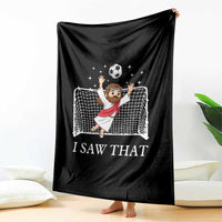 I Saw That Throw Blanket Funny Jesus Goalie Soccer Player