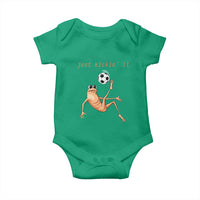 Funny Marcus The Worm Soccer Lover Baby Onesie Just Kickin It