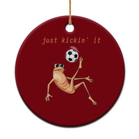 Funny Marcus The Worm Soccer Lover Ceramic Ornament Just Kickin It
