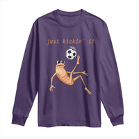 Funny Marcus The Worm Soccer Lover Long Sleeve Shirt Just Kickin It