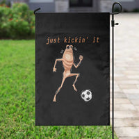 Just Kickin It Garden Flag Funny Marcus The Worm Soccer Meme