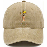 Funny Marcus The Worm Soccer Champion Washed Cotton Baseball Cap Soccer Lover