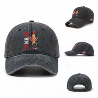 Canada Soccer Fan Marcus The Worm Washed Cotton Baseball Cap Country Football Gift