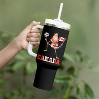 Funny Marcus The Worm Tumbler With Handle Canadian Pride Soccer Gift