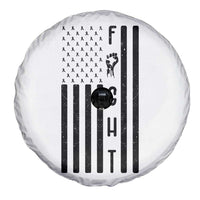 Fight Skin Cancer Melanoma Fighter USA Flag Spare Tire Cover