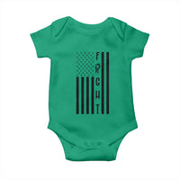 Fight Skin Cancer Melanoma Fighter USA Flag Baby Onesie