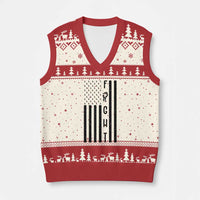 Fight Skin Cancer Melanoma Fighter USA Flag V-Neck Knit Sweater Vest