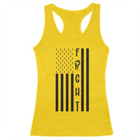 Fight Skin Cancer Melanoma Fighter USA Flag Racerback Tank Top