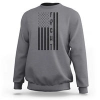 Fight Skin Cancer Melanoma Fighter USA Flag Sweatshirt