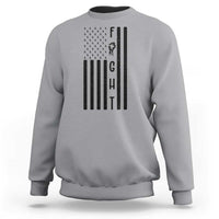 Fight Skin Cancer Melanoma Fighter USA Flag Sweatshirt