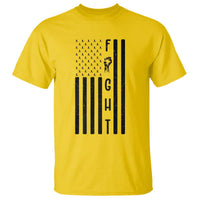 Fight Skin Cancer Melanoma Fighter USA Flag T Shirt